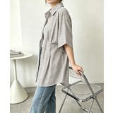 半袖シャツレディース ウエストシェイプトップス 大人可愛いチュニックシャツ | SUNSHINE CLOSET | 詳細画像8 