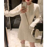 ケーブル編みニットワンピースミニ丈韓国風 | SUNSHINE CLOSET | 詳細画像8 