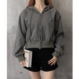 ジップパーカー裏起毛ショート丈フーディー | SUNSHINE CLOSET | 詳細画像12 