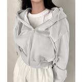 ジップパーカー裏起毛ショート丈フーディー | SUNSHINE CLOSET | 詳細画像2 