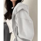 ジップパーカー裏起毛ショート丈フーディー | SUNSHINE CLOSET | 詳細画像3 