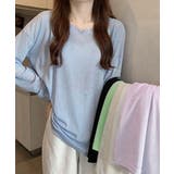 シアートップス重ね着クルーネックTシャツ | ANGELCLOSET | 詳細画像12