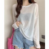 シアートップス重ね着クルーネックTシャツ | ANGELCLOSET | 詳細画像2