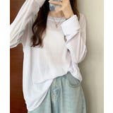 シアートップス重ね着クルーネックTシャツ | ANGELCLOSET | 詳細画像4