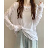 シアートップス重ね着クルーネックTシャツ | ANGELCLOSET | 詳細画像5