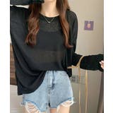 シアートップス重ね着クルーネックTシャツ | ANGELCLOSET | 詳細画像8