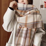 チェック柄 マフラー 大判ストール 秋冬 | SUNSHINE CLOSET | 詳細画像6