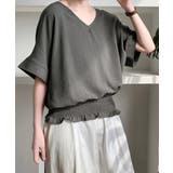 韓国風綺麗め裾フリルブラウス フレンチスリーブトップスレディース ウエストマーク… | SUNSHINE CLOSET | 詳細画像2 