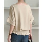 韓国風綺麗め裾フリルブラウス フレンチスリーブトップスレディース ウエストマーク… | SUNSHINE CLOSET | 詳細画像21 