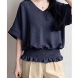 韓国風綺麗め裾フリルブラウス フレンチスリーブトップスレディース ウエストマーク… | SUNSHINE CLOSET | 詳細画像22 
