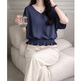 韓国風綺麗め裾フリルブラウス フレンチスリーブトップスレディース ウエストマーク… | SUNSHINE CLOSET | 詳細画像24 