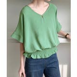 韓国風綺麗め裾フリルブラウス フレンチスリーブトップスレディース ウエストマーク… | SUNSHINE CLOSET | 詳細画像28 
