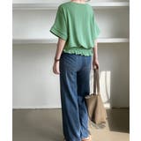 韓国風綺麗め裾フリルブラウス フレンチスリーブトップスレディース ウエストマーク… | SUNSHINE CLOSET | 詳細画像31 