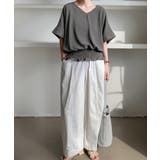 韓国風綺麗め裾フリルブラウス フレンチスリーブトップスレディース ウエストマーク… | SUNSHINE CLOSET | 詳細画像5 