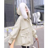 ウエストマーク中綿入りショートコート ボリュームファー襟 韓国風モッズジャケット… | SUNSHINE CLOSET | 詳細画像14 