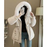ウエストマーク中綿入りショートコート ボリュームファー襟 韓国風モッズジャケット… | SUNSHINE CLOSET | 詳細画像17 
