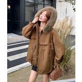ウエストマーク中綿入りショートコート ボリュームファー襟 韓国風モッズジャケット… | SUNSHINE CLOSET | 詳細画像21 