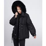 ウエストマーク中綿入りショートコート ボリュームファー襟 韓国風モッズジャケット… | SUNSHINE CLOSET | 詳細画像25 