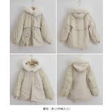 ウエストマーク中綿入りショートコート ボリュームファー襟 韓国風モッズジャケット… | SUNSHINE CLOSET | 詳細画像3 