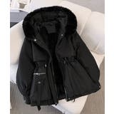 ウエストマーク中綿入りショートコート ボリュームファー襟 韓国風モッズジャケット… | SUNSHINE CLOSET | 詳細画像35 