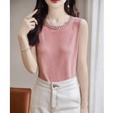 袖なしサマーニットレディース インナートップスきれいめ プルオーバーニットシンプ… | SUNSHINE CLOSET | 詳細画像13
