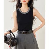 袖なしサマーニットレディース インナートップスきれいめ プルオーバーニットシンプ… | SUNSHINE CLOSET | 詳細画像4