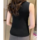 袖なしサマーニットレディース インナートップスきれいめ プルオーバーニットシンプ… | SUNSHINE CLOSET | 詳細画像6