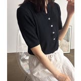 サマーニット Vネックニットトップス韓国 | SUNSHINE CLOSET | 詳細画像10 