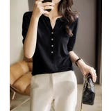 サマーニット Vネックニットトップス韓国 | SUNSHINE CLOSET | 詳細画像8 