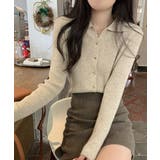 秋冬ニットトップス レディースニットポロ | SUNSHINE CLOSET | 詳細画像12 