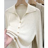 秋冬ニットトップス レディースニットポロ | SUNSHINE CLOSET | 詳細画像24 