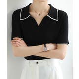 半袖 ポロシャツ レディース ニット夏服 | ANGELCLOSET | 詳細画像7