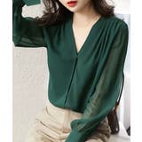 シフォンブラウス 通勤シースルートップス | ANGELCLOSET | 詳細画像2