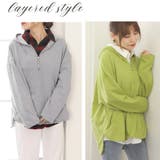 ハーフジップパーカー サイドスリット | ANGELCLOSET | 詳細画像10