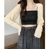 レディース クロップド丈 リブニットカーディガン | SUNSHINE CLOSET | 詳細画像1