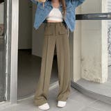 ワイドパンツ ハイウエストスラックス脚長 | SUNSHINE CLOSET | 詳細画像1 