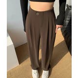 着やせタックパンツレディース 韓国風 通勤ロングパンツ | SUNSHINE CLOSET | 詳細画像15 