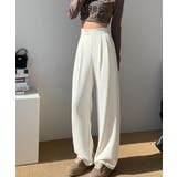 着やせタックパンツレディース 韓国風 通勤ロングパンツ | SUNSHINE CLOSET | 詳細画像4 