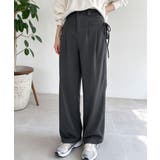 ダブルタック美脚ワイドパンツ上品センタープレス ストレートロングパンツレディース… | SUNSHINE CLOSET | 詳細画像10