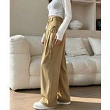 ダブルタック美脚ワイドパンツ上品センタープレス ストレートロングパンツレディース… | SUNSHINE CLOSET | 詳細画像15