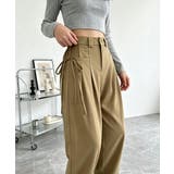 ダブルタック美脚ワイドパンツ上品センタープレス ストレートロングパンツレディース… | SUNSHINE CLOSET | 詳細画像16