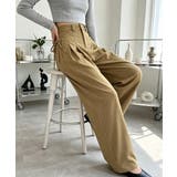 ダブルタック美脚ワイドパンツ上品センタープレス ストレートロングパンツレディース… | SUNSHINE CLOSET | 詳細画像17