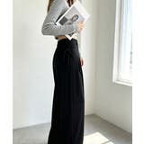 ダブルタック美脚ワイドパンツ上品センタープレス ストレートロングパンツレディース… | SUNSHINE CLOSET | 詳細画像3