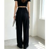 ダブルタック美脚ワイドパンツ上品センタープレス ストレートロングパンツレディース… | SUNSHINE CLOSET | 詳細画像4