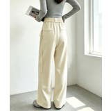 ダブルタック美脚ワイドパンツ上品センタープレス ストレートロングパンツレディース… | SUNSHINE CLOSET | 詳細画像9