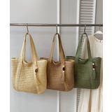ペーパーバッグ編みトート鞄軽量 大人カジュアル肩掛けかばん 手提げ鞄旅行 | SUNSHINE CLOSET | 詳細画像15