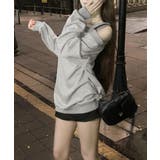 ワンショルダースウェットレディース韓国風 | SUNSHINE CLOSET | 詳細画像3 