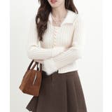 ファー襟 レースアップニットトップス配色 | SUNSHINE CLOSET | 詳細画像12