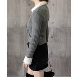 ファー襟 レースアップニットトップス配色 | SUNSHINE CLOSET | 詳細画像17