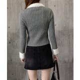 ファー襟 レースアップニットトップス配色 | SUNSHINE CLOSET | 詳細画像18